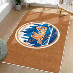 MLB New York Mets Area Rug Non-Slip Baseball Carpet Home Decor Gift Idea For Fans NYM154