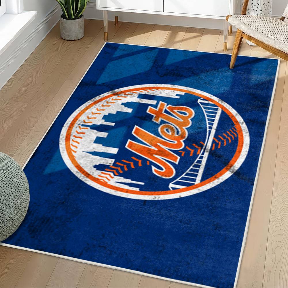 MLB New York Mets Area Rug Non-Slip Baseball Carpet Home Decor Gift Idea For Fans NYM157