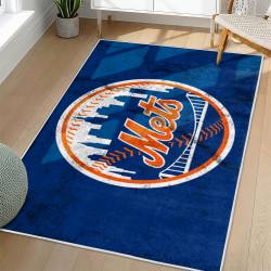 MLB New York Mets Area Rug Non-Slip Baseball Carpet Home Decor Gift Idea For Fans NYM157