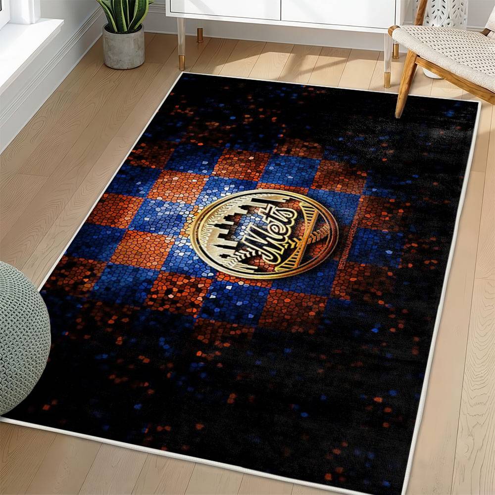 MLB New York Mets Area Rug Non-Slip Baseball Carpet Home Decor Gift Idea For Fans NYM158