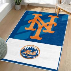 MLB New York Mets Area Rug Non-Slip Baseball Carpet Home Decor Gift Idea For Fans NYM159