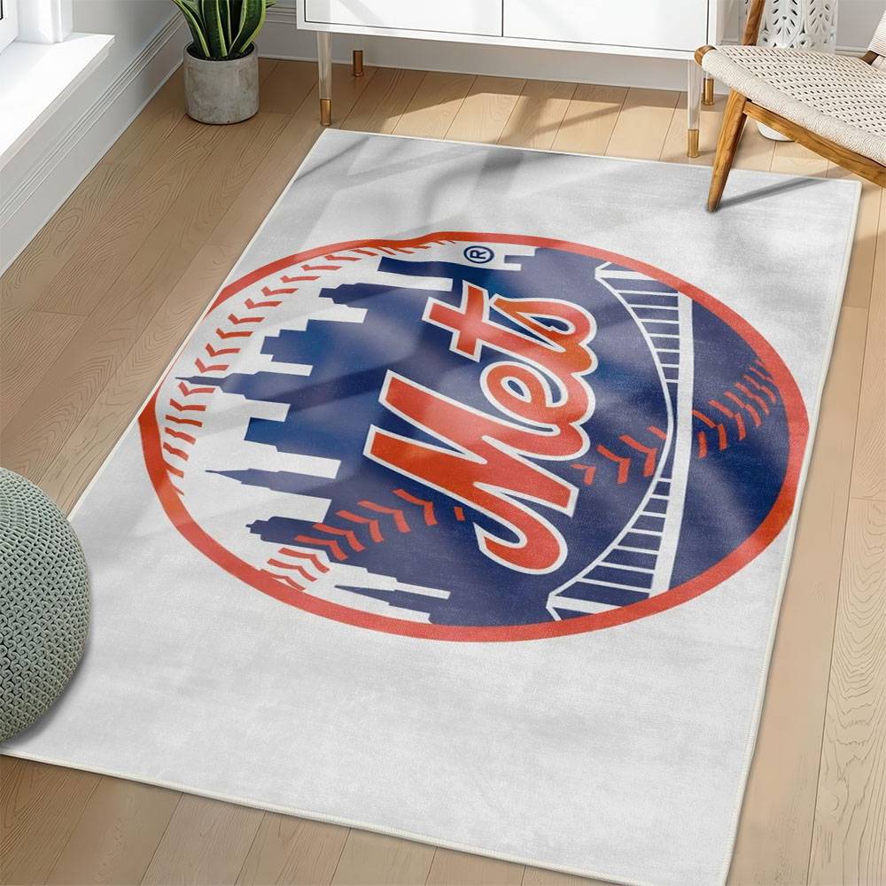 MLB New York Mets Area Rug Non-Slip Baseball Carpet Home Decor Gift Idea For Fans NYM16