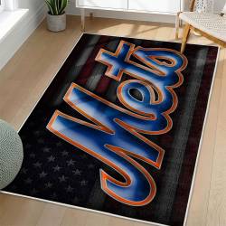 MLB New York Mets Area Rug Non-Slip Baseball Carpet Home Decor Gift Idea For Fans NYM160