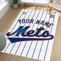 MLB New York Mets Area Rug Non-Slip Baseball Carpet Home Decor Gift Idea For Fans NYM161