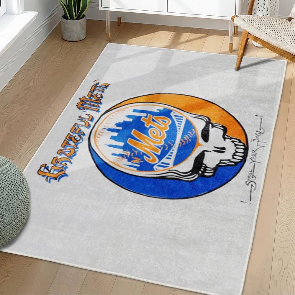 MLB New York Mets Area Rug Non-Slip Baseball Carpet Home Decor Gift Idea For Fans NYM163