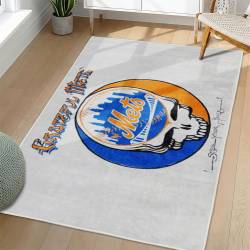 MLB New York Mets Area Rug Non-Slip Baseball Carpet Home Decor Gift Idea For Fans NYM163