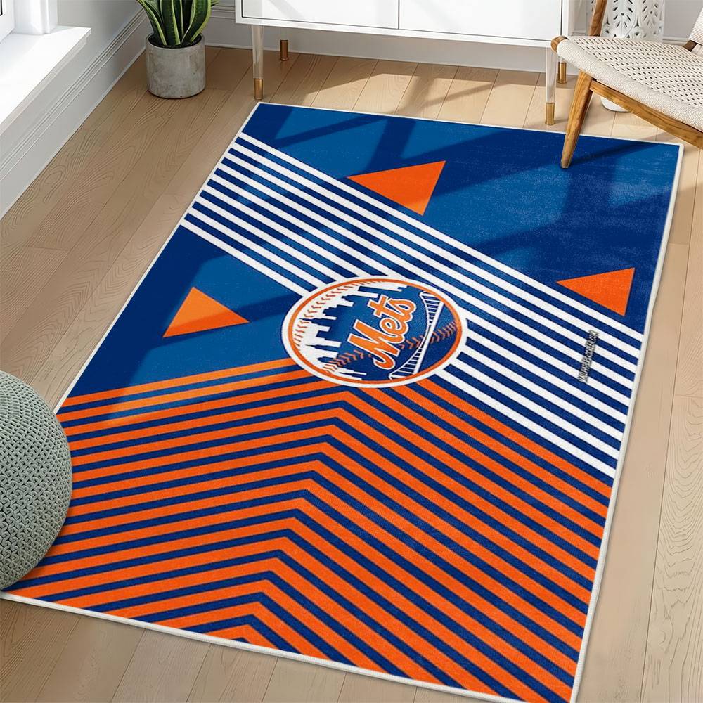 MLB New York Mets Area Rug Non-Slip Baseball Carpet Home Decor Gift Idea For Fans NYM164