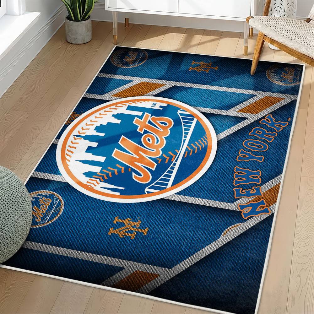 MLB New York Mets Area Rug Non-Slip Baseball Carpet Home Decor Gift Idea For Fans NYM166