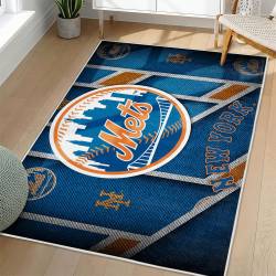 MLB New York Mets Area Rug Non-Slip Baseball Carpet Home Decor Gift Idea For Fans NYM166