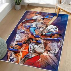 MLB New York Mets Area Rug Non-Slip Baseball Carpet Home Decor Gift Idea For Fans NYM167