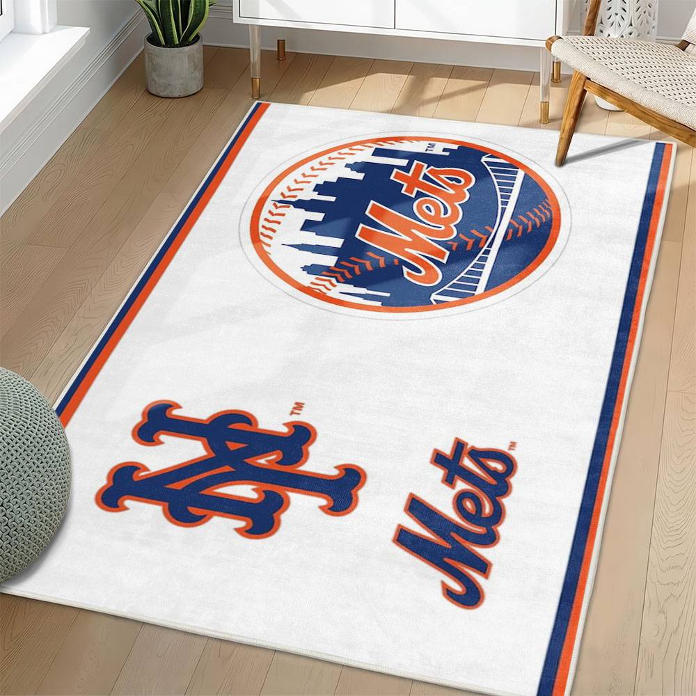 MLB New York Mets Area Rug Non-Slip Baseball Carpet Home Decor Gift Idea For Fans NYM168