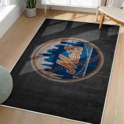 MLB New York Mets Area Rug Non-Slip Baseball Carpet Home Decor Gift Idea For Fans NYM169