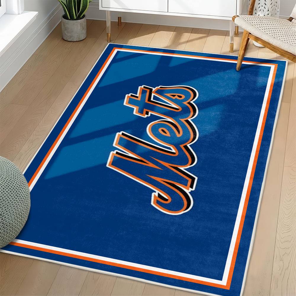 MLB New York Mets Area Rug Non-Slip Baseball Carpet Home Decor Gift Idea For Fans NYM171