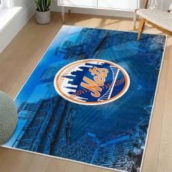 MLB New York Mets Area Rug Non-Slip Baseball Carpet Home Decor Gift Idea For Fans NYM172
