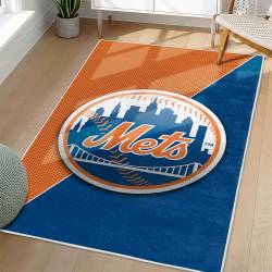 MLB New York Mets Area Rug Non-Slip Baseball Carpet Home Decor Gift Idea For Fans NYM174