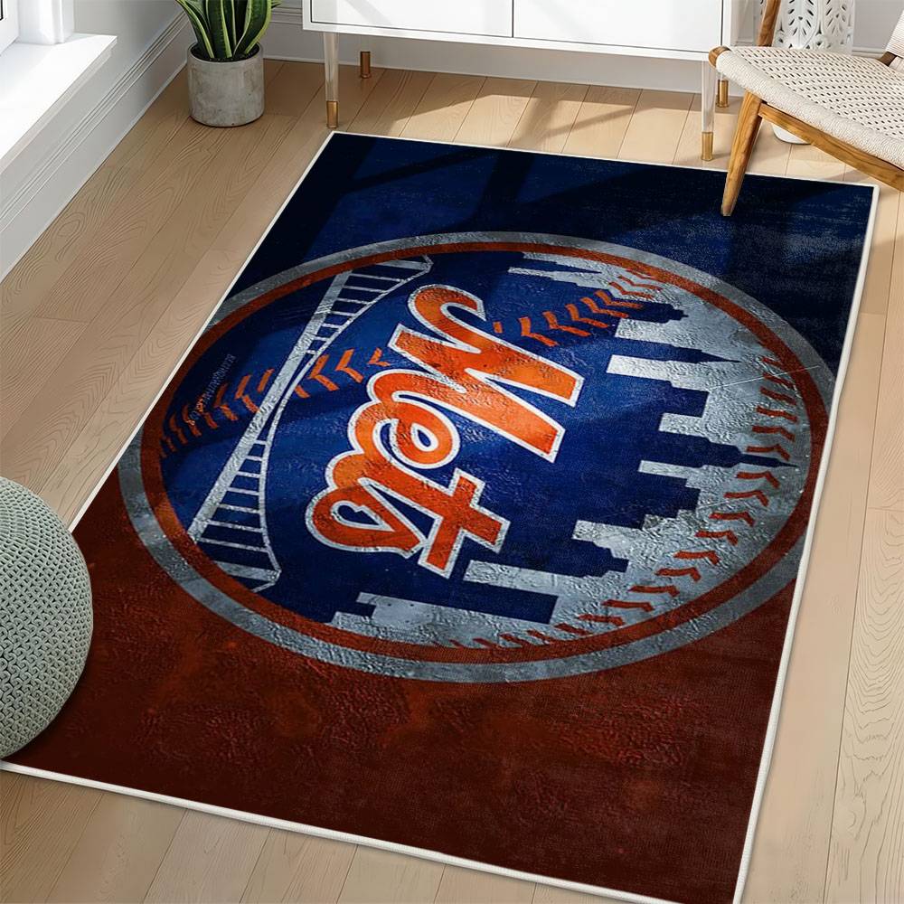 MLB New York Mets Area Rug Non-Slip Baseball Carpet Home Decor Gift Idea For Fans NYM175