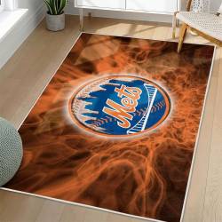 MLB New York Mets Area Rug Non-Slip Baseball Carpet Home Decor Gift Idea For Fans NYM176
