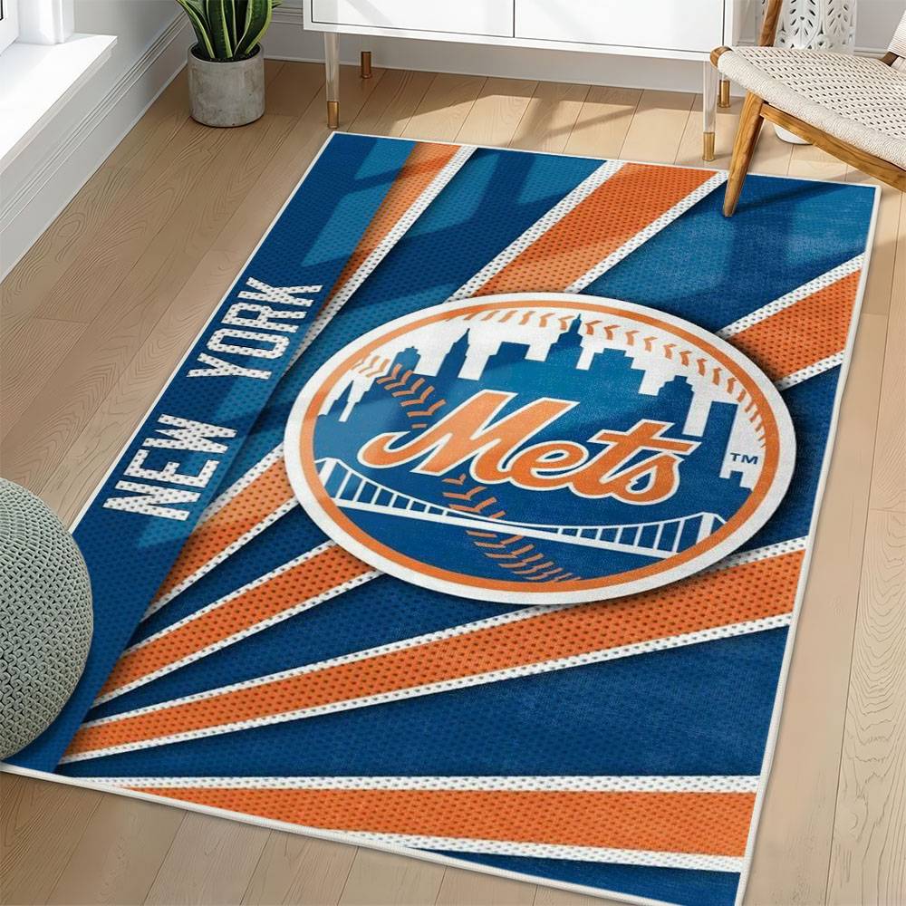 MLB New York Mets Area Rug Non-Slip Baseball Carpet Home Decor Gift Idea For Fans NYM177