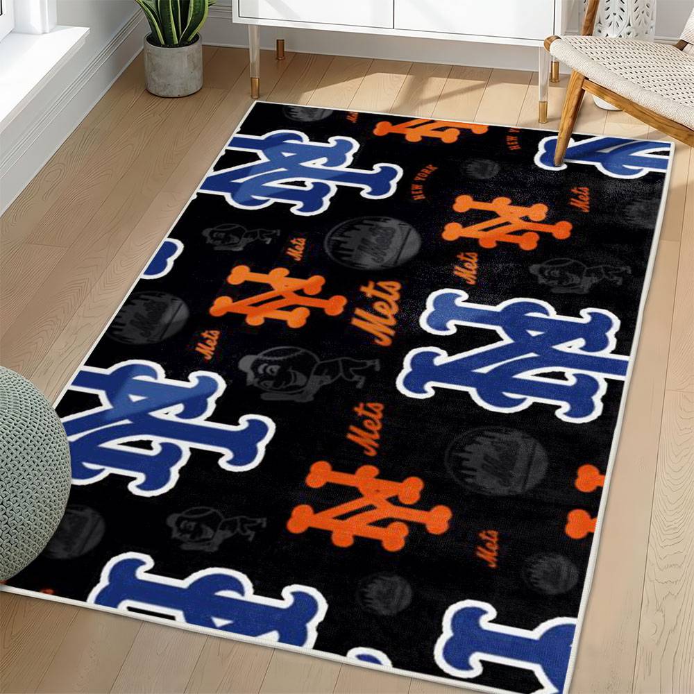 MLB New York Mets Area Rug Non-Slip Baseball Carpet Home Decor Gift Idea For Fans NYM179