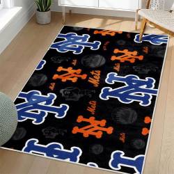 MLB New York Mets Area Rug Non-Slip Baseball Carpet Home Decor Gift Idea For Fans NYM179