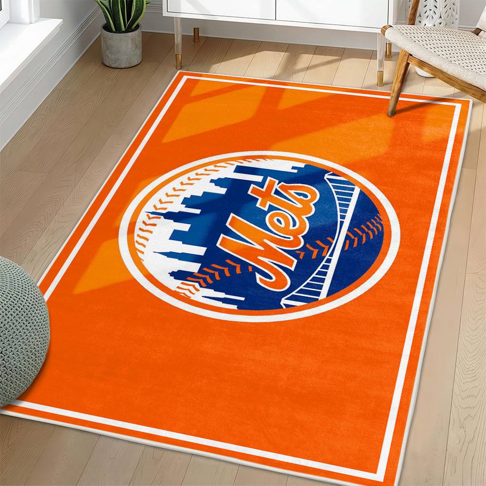 MLB New York Mets Area Rug Non-Slip Baseball Carpet Home Decor Gift Idea For Fans NYM18
