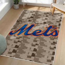 MLB New York Mets Area Rug Non-Slip Baseball Carpet Home Decor Gift Idea For Fans NYM184