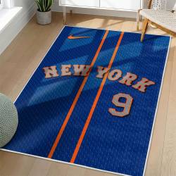MLB New York Mets Area Rug Non-Slip Baseball Carpet Home Decor Gift Idea For Fans NYM185