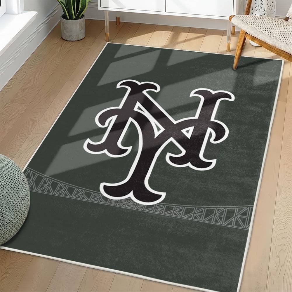 MLB New York Mets Area Rug Non-Slip Baseball Carpet Home Decor Gift Idea For Fans NYM19