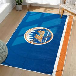 MLB New York Mets Area Rug Non-Slip Baseball Carpet Home Decor Gift Idea For Fans NYM190