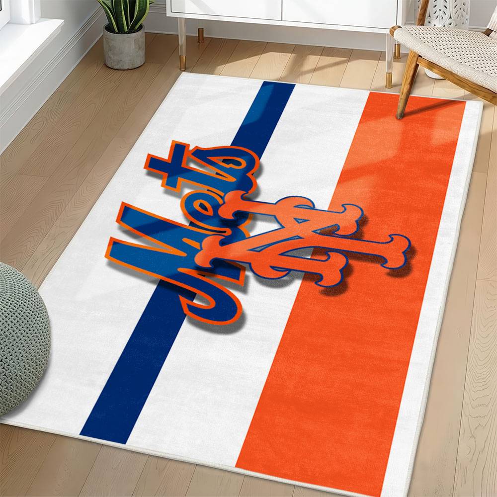 MLB New York Mets Area Rug Non-Slip Baseball Carpet Home Decor Gift Idea For Fans NYM195