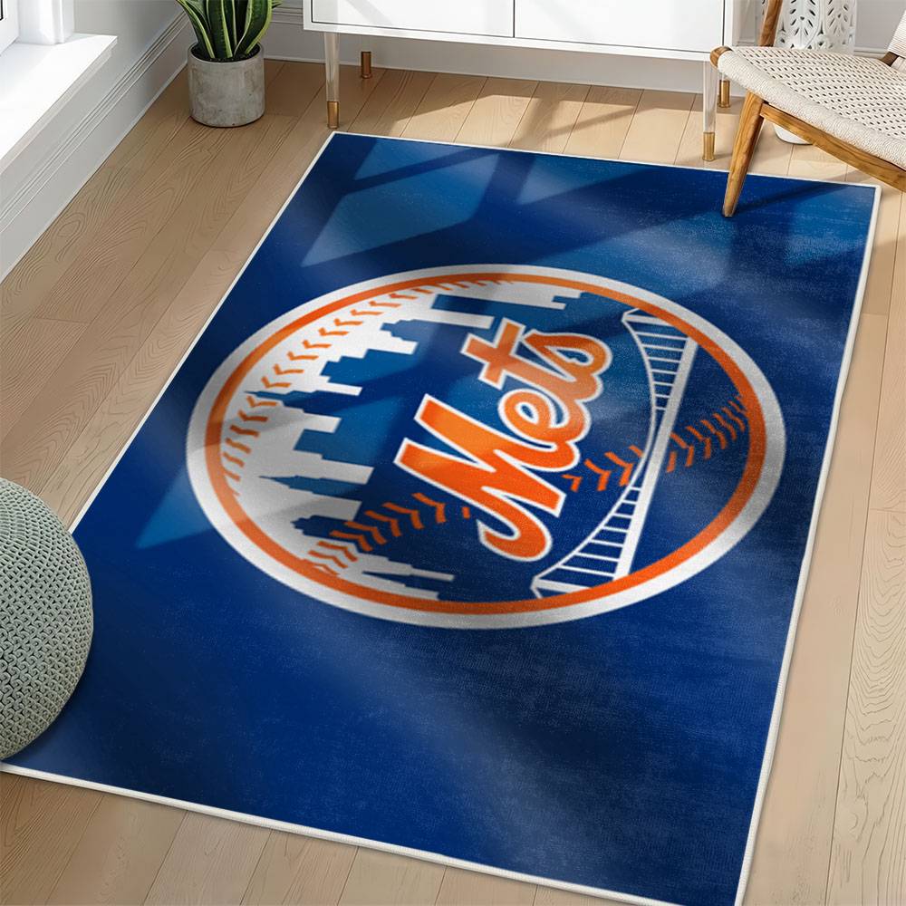 MLB New York Mets Area Rug Non-Slip Baseball Carpet Home Decor Gift Idea For Fans NYM196