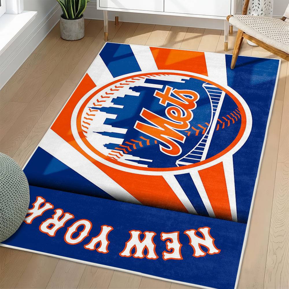MLB New York Mets Area Rug Non-Slip Baseball Carpet Home Decor Gift Idea For Fans NYM197