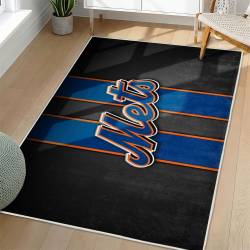 MLB New York Mets Area Rug Non-Slip Baseball Carpet Home Decor Gift Idea For Fans NYM198