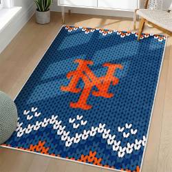 MLB New York Mets Area Rug Non-Slip Baseball Carpet Home Decor Gift Idea For Fans NYM199