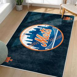 MLB New York Mets Area Rug Non-Slip Baseball Carpet Home Decor Gift Idea For Fans NYM2
