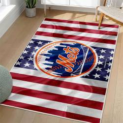 MLB New York Mets Area Rug Non-Slip Baseball Carpet Home Decor Gift Idea For Fans NYM200