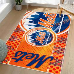 MLB New York Mets Area Rug Non-Slip Baseball Carpet Home Decor Gift Idea For Fans NYM201