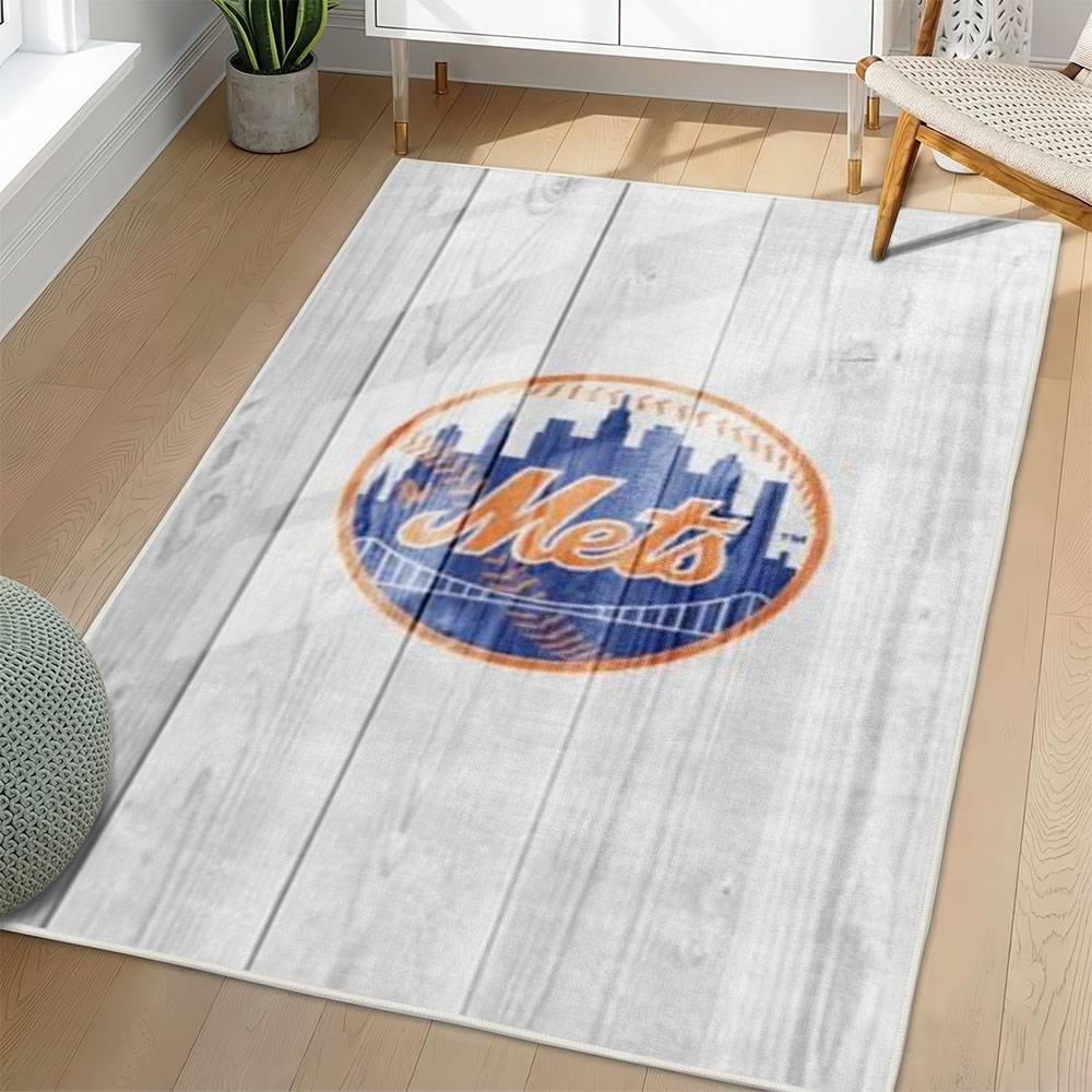 MLB New York Mets Area Rug Non-Slip Baseball Carpet Home Decor Gift Idea For Fans NYM202