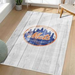 MLB New York Mets Area Rug Non-Slip Baseball Carpet Home Decor Gift Idea For Fans NYM202