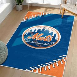 MLB New York Mets Area Rug Non-Slip Baseball Carpet Home Decor Gift Idea For Fans NYM204