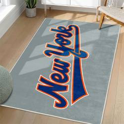 MLB New York Mets Area Rug Non-Slip Baseball Carpet Home Decor Gift Idea For Fans NYM205