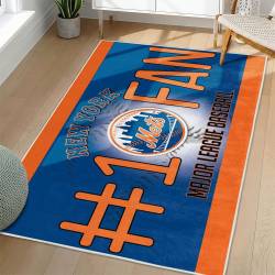 MLB New York Mets Area Rug Non-Slip Baseball Carpet Home Decor Gift Idea For Fans NYM206