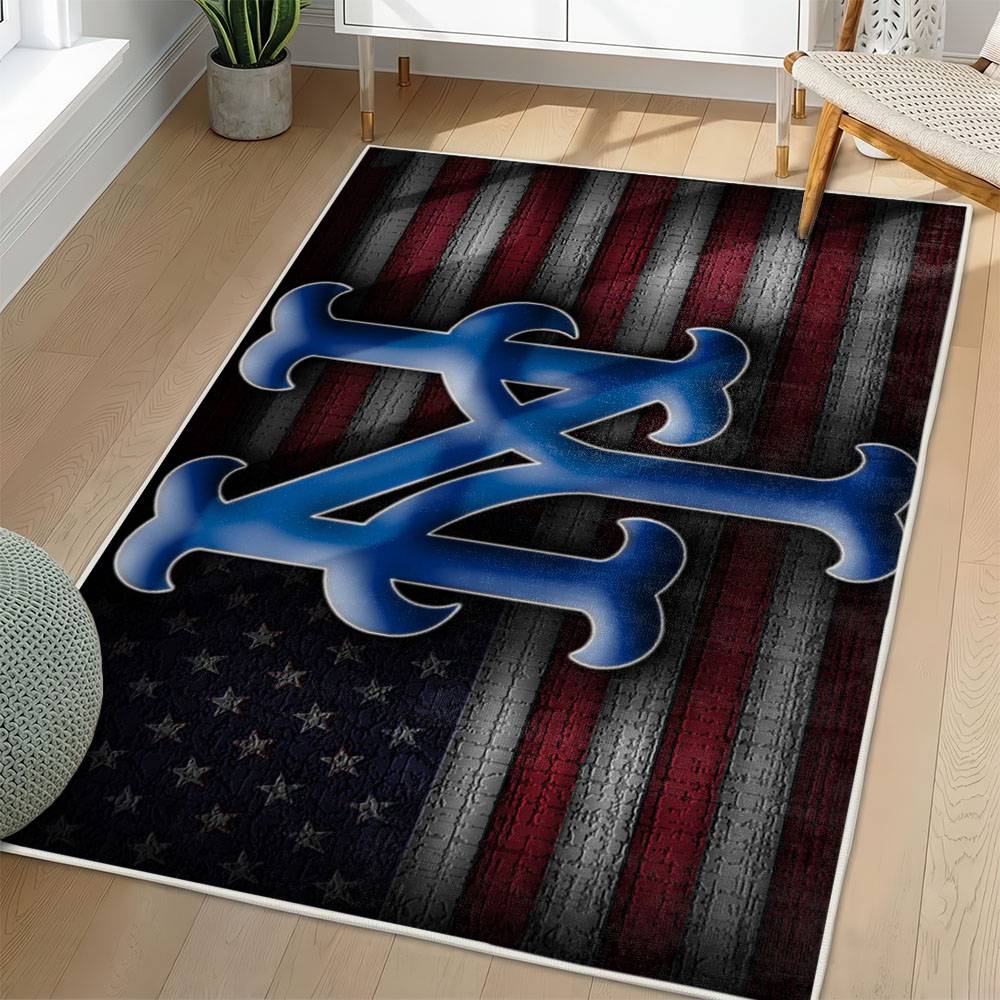 MLB New York Mets Area Rug Non-Slip Baseball Carpet Home Decor Gift Idea For Fans NYM209