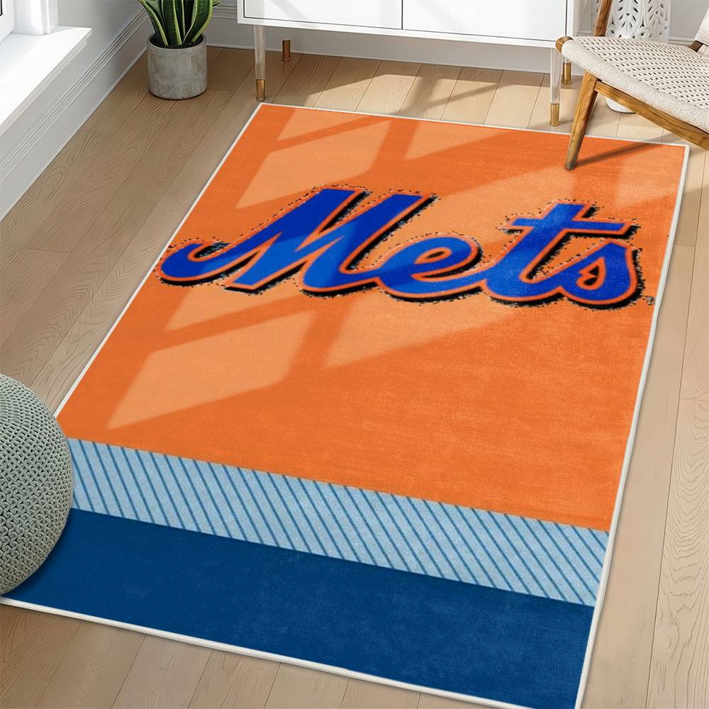 MLB New York Mets Area Rug Non-Slip Baseball Carpet Home Decor Gift Idea For Fans NYM210