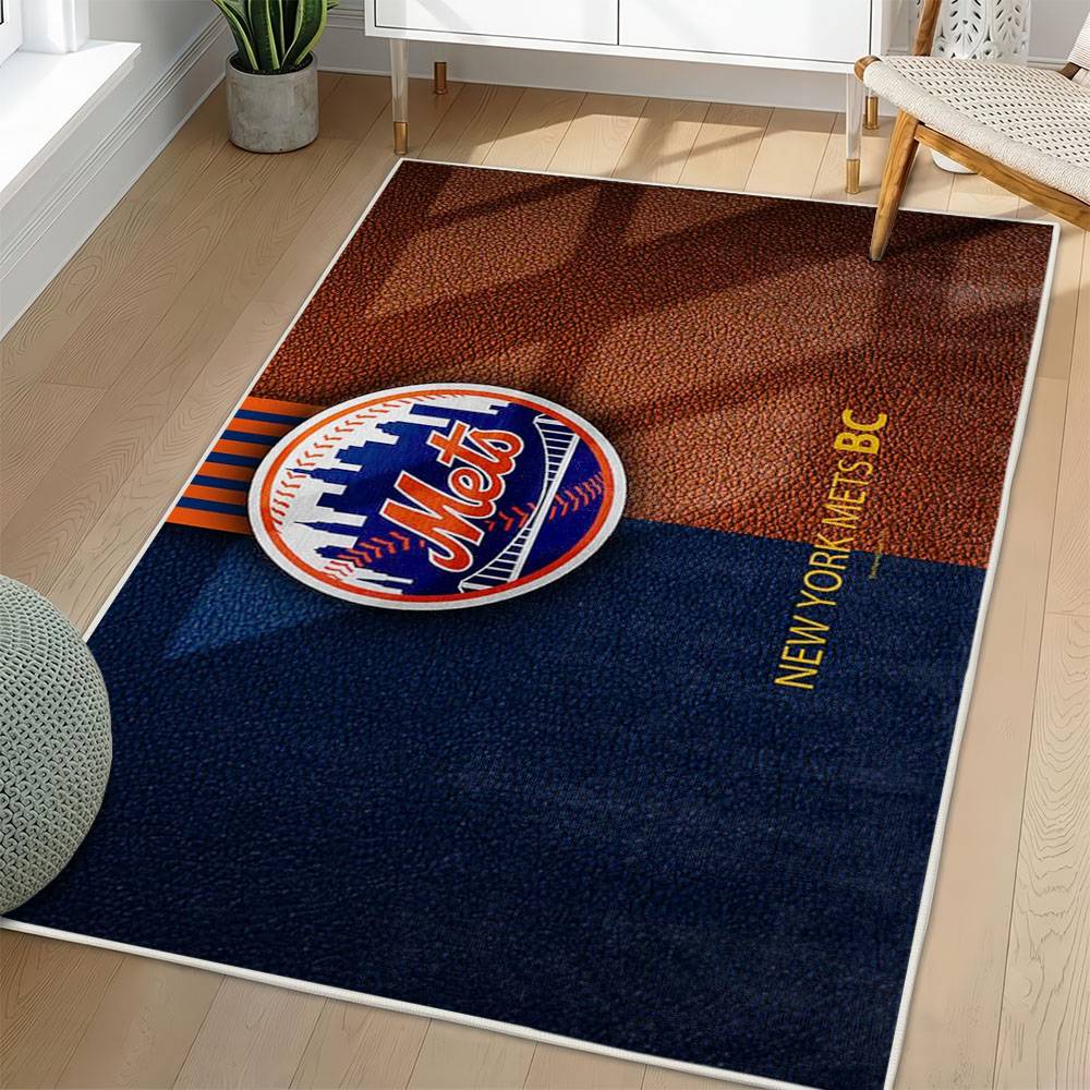 MLB New York Mets Area Rug Non-Slip Baseball Carpet Home Decor Gift Idea For Fans NYM214