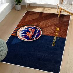 MLB New York Mets Area Rug Non-Slip Baseball Carpet Home Decor Gift Idea For Fans NYM214