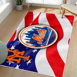 MLB New York Mets Area Rug Non-Slip Baseball Carpet Home Decor Gift Idea For Fans NYM216