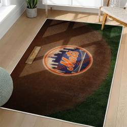 MLB New York Mets Area Rug Non-Slip Baseball Carpet Home Decor Gift Idea For Fans NYM218