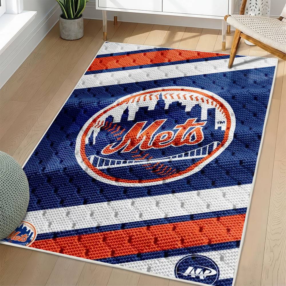MLB New York Mets Area Rug Non-Slip Baseball Carpet Home Decor Gift Idea For Fans NYM220