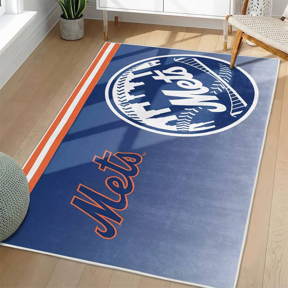 MLB New York Mets Area Rug Non-Slip Baseball Carpet Home Decor Gift Idea For Fans NYM222